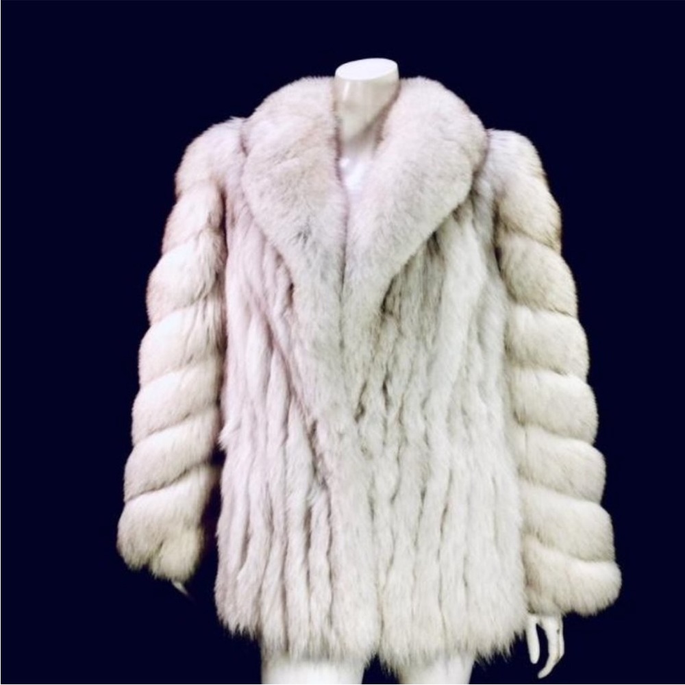 EUC Women’s Saga Fox Fur Cord Cut Jacket sz 10
